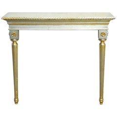 French Louis XVI Style Silver Gilt Console Table