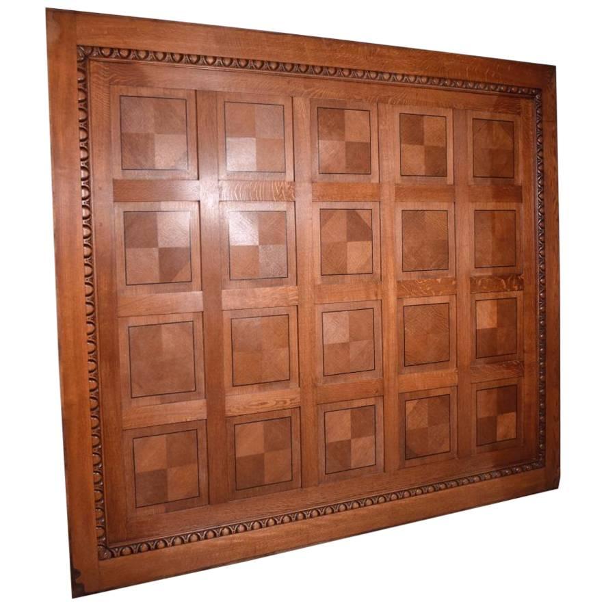 Inlaid Antique Boiserie/Paneling/Wainscoting in Oak Wood For Sale