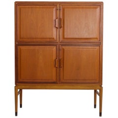 Axel Larsson Mahogany Scandinavian Cabinet with Four Frontal Doors by Bodafors
