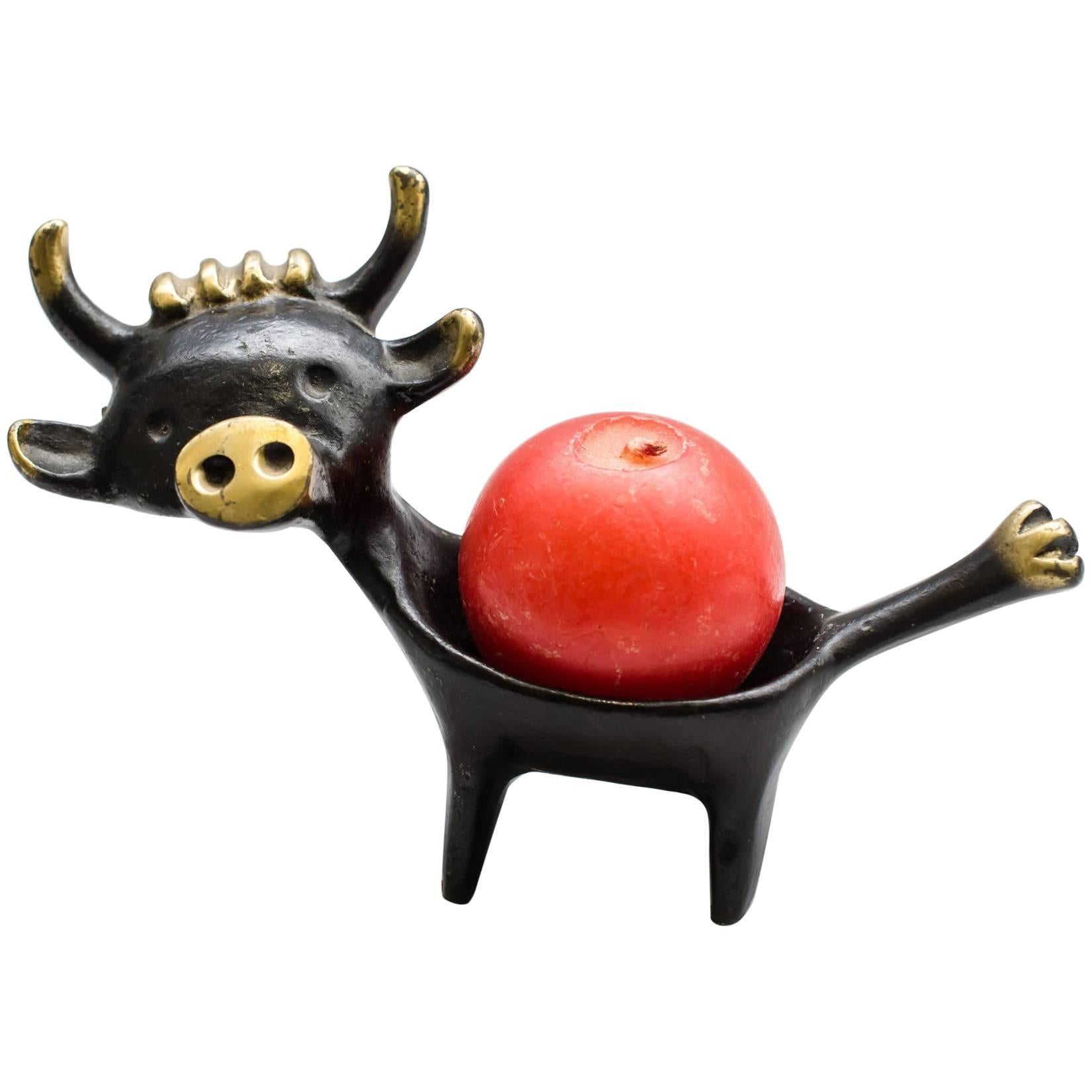 Candleholder Walter Bosse Cow, circa 1950s For Sale