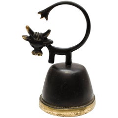 Retro Walter Bosse Cow Dinner Bell, Austria, 1950s