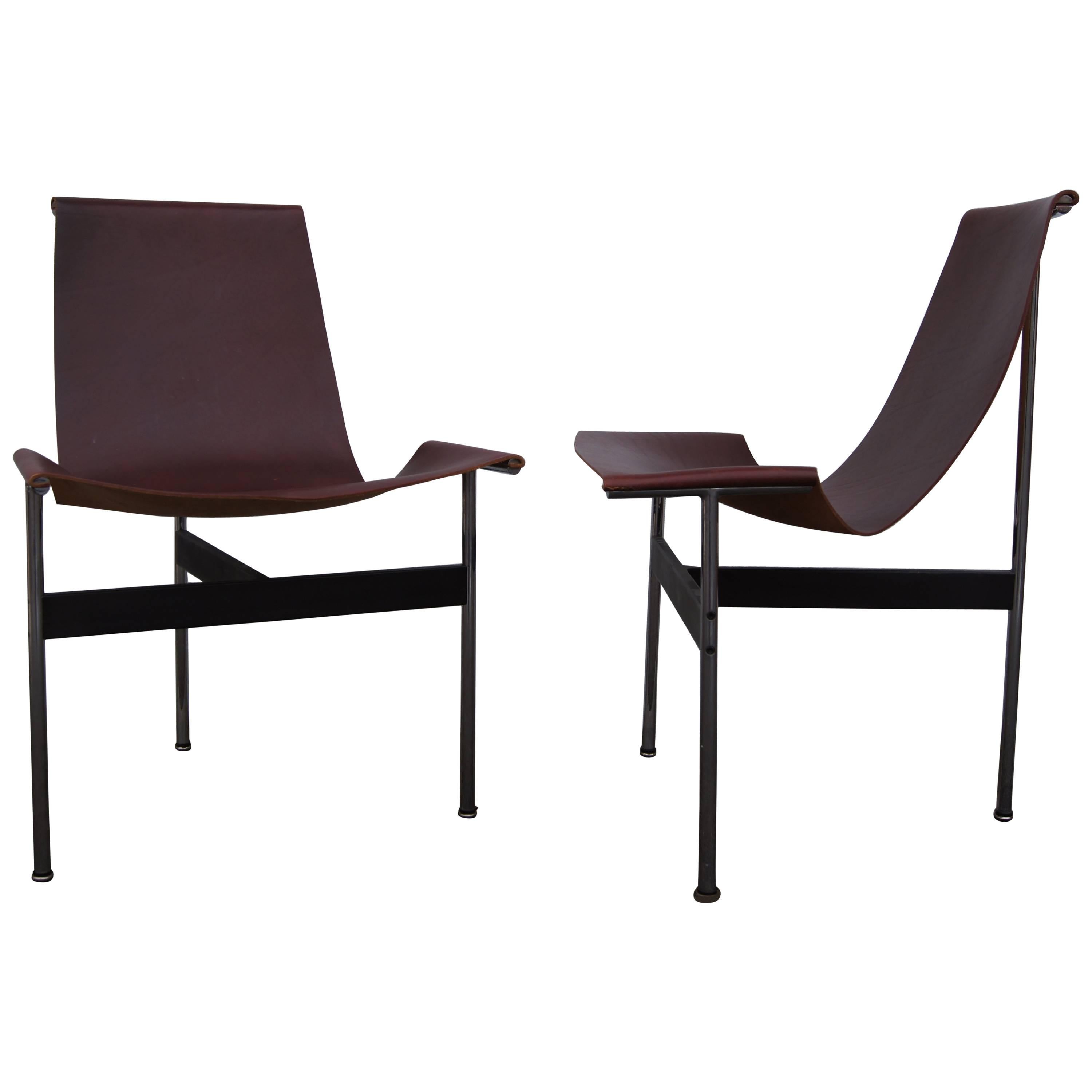 Paire de chaises d'appoint en T de Katavolos, Littell & Kelley pour Laverne International en vente