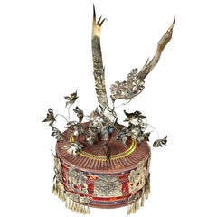 Tribal Hat Crown with Silvered Ornaments
