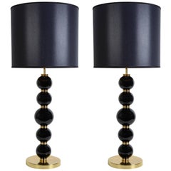 Very Chic Pair of Murano Glass Lamps