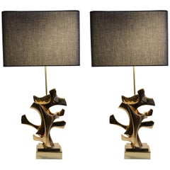 Rare Pair of Lamps by Fred Brouard