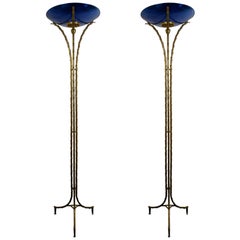 Rare Pair of Floor Lamps by Maison Baguès