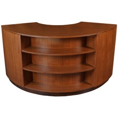 Rare Crescent Desk by Gilbert Rohde for Brown Saltman