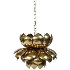 Vintage Brass Lotus Lantern