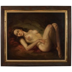 Oil Painting of Female Nude by Angel Martin: "Amanecer (Dawn)" 