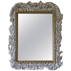 Antique Victorian Gilt Overmantle Wall Mirror, 19th Century