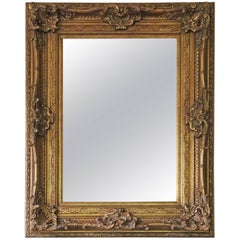 Antique Large Quality Victorian Style Reproduction Gilt Wall Mirror