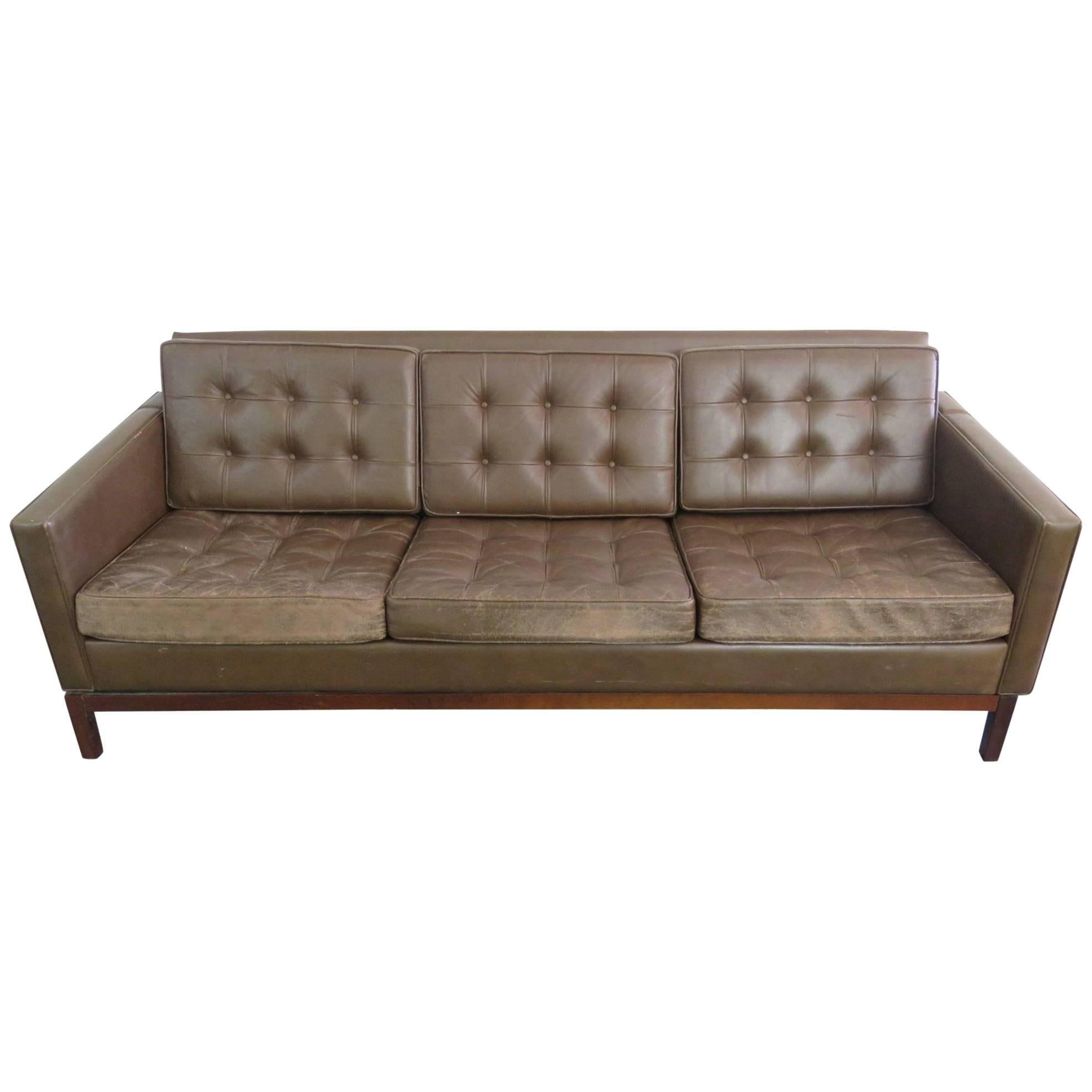Knoll Leather Sofa