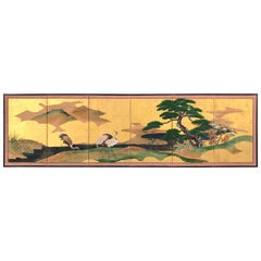 Gold Leaf Japanese Screen