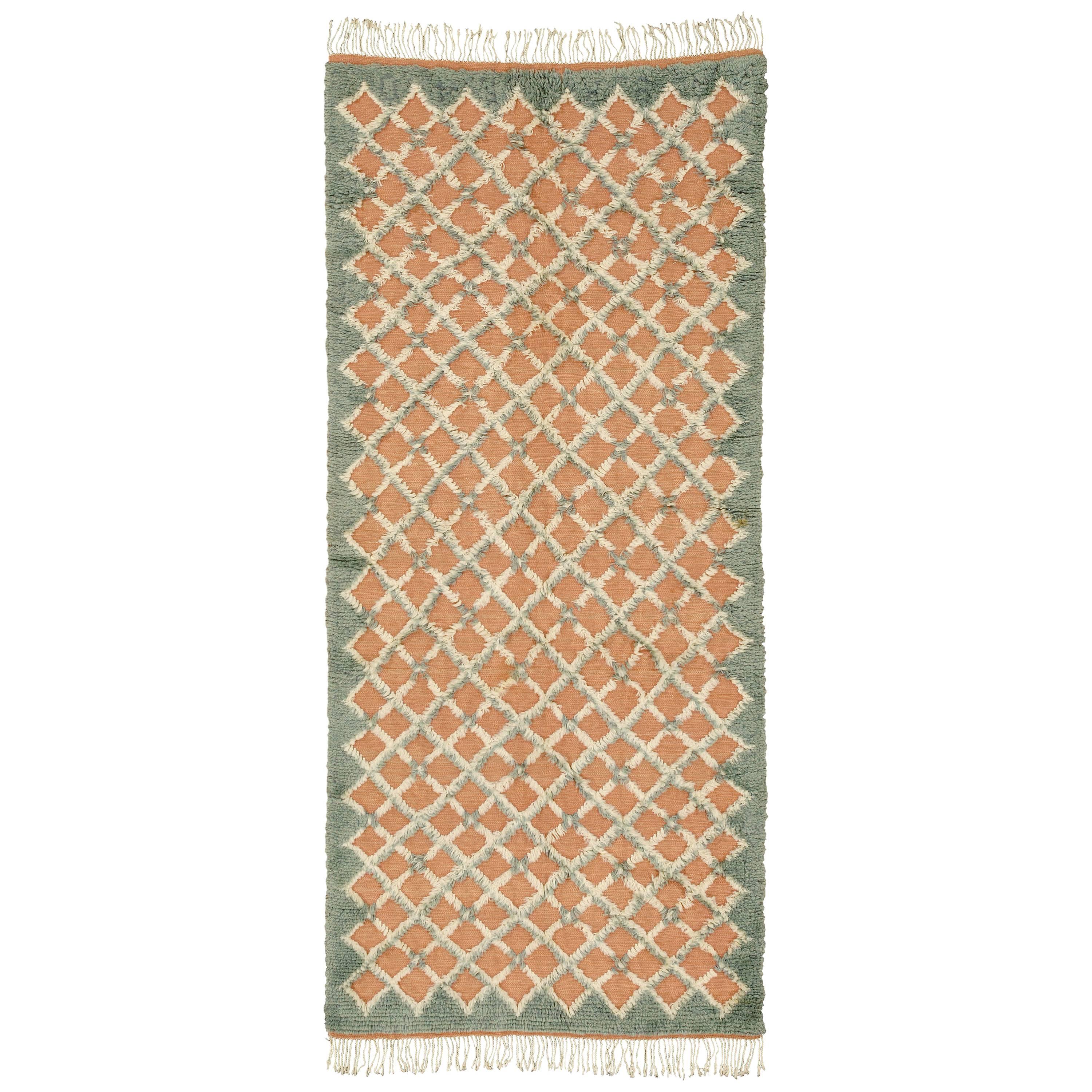 Mid 20th Century Swedish Pile Rug For Sale