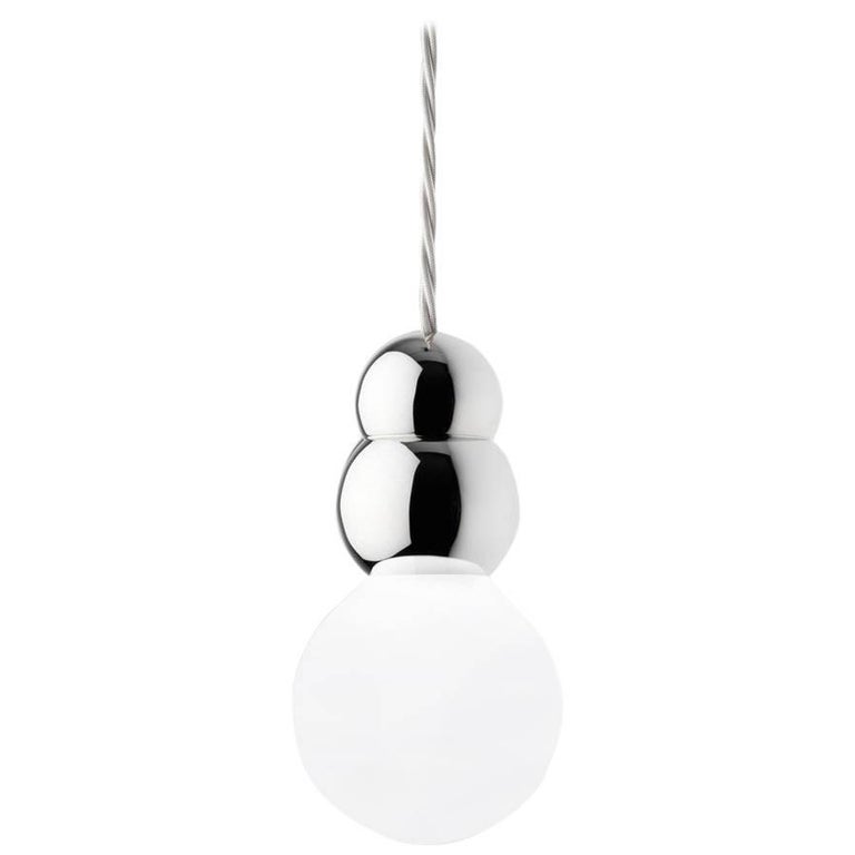Michael Anastassiades polished nickel ball light pendant, 2014. Offered by The Future Perfect