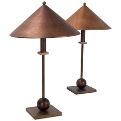 Pair of Robert Sonneman Postmodern Table Lamps