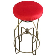 Art Deco Brass Stool