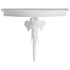 Retro Midcentury White Lacquer Console