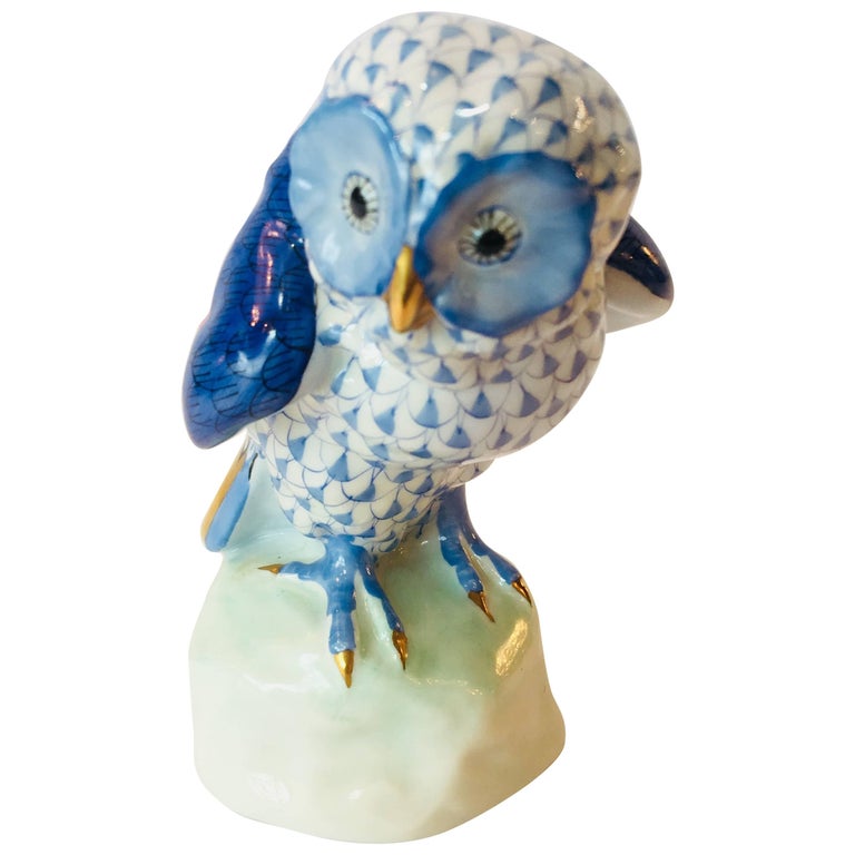Herend Porcelain Owl For Sale at 1stdibs