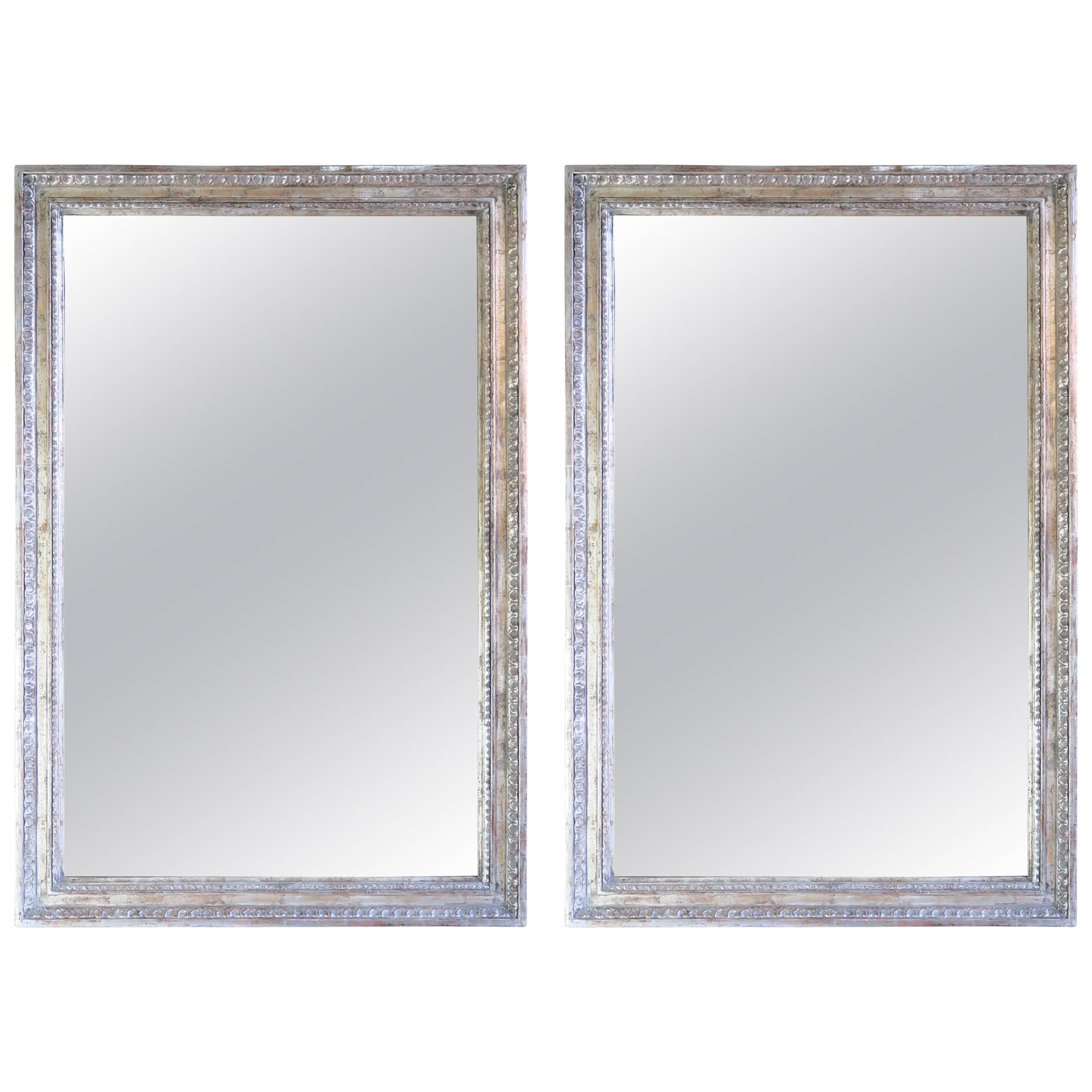 Pair of Silver Gilt Carved Mirrors by Melissa Levinson