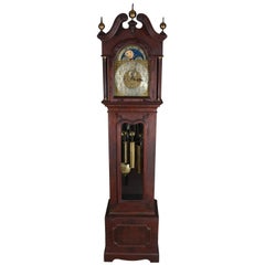 Monumental Antique Durfee & Tiffany Mahogany Moon Phase Tubular Bell Chime Clock