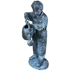 Lifesize Bronze Garden Sculpture/Fountain of a Boy