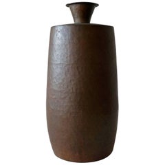 Antique Hand-Hammered Copper Vase from Japan