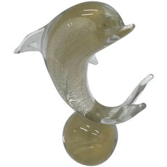 Vintage Murano Glass Dolphin, circa 1970