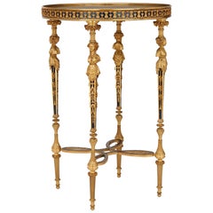 Neoclassical Style French Antique Ormolu and Marble Side Table