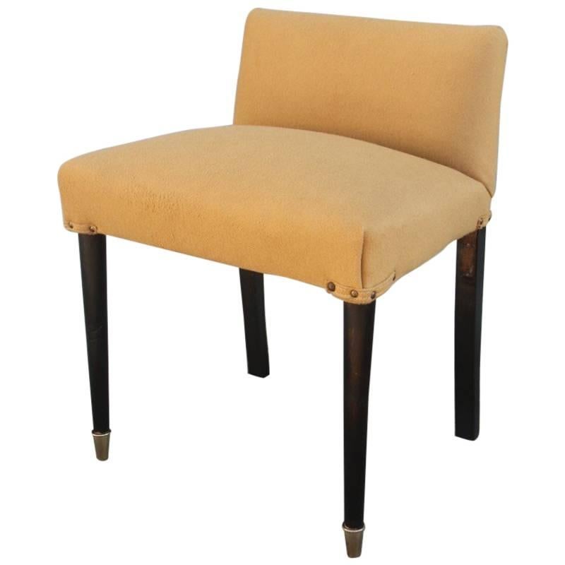 Chair with Small Italian Design Back Very Elegant Mid-Century Modern 