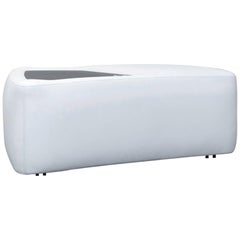 Leolux Designer Footstool Leather White Black One Seat Couch