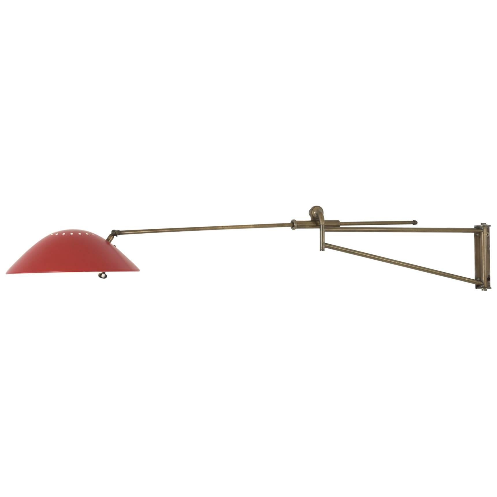 Adjustable Wall Lamp, Italy, 1950 For Sale