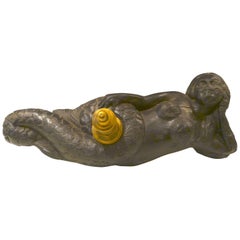 Antique Mermaid Barrel Decoration, 18th Century