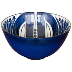 Royal Copenhagen Cobalt Blue Bowl Aluminia Fajance by Inge-Lise Koefoed