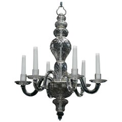 Early Georgian Chandelier with Antique Stem Pieces