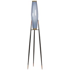 Metal and Glass Floor Lamp by Svend Aage Holm Sørensen