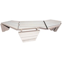 Stealth Coffee Table in Zebrino Marble & Powder-Coated Recycled Italian Aluminum