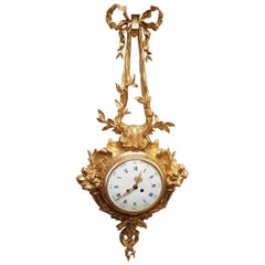 Louis XV Style Ormolu Cartel Clock, 19th Century
