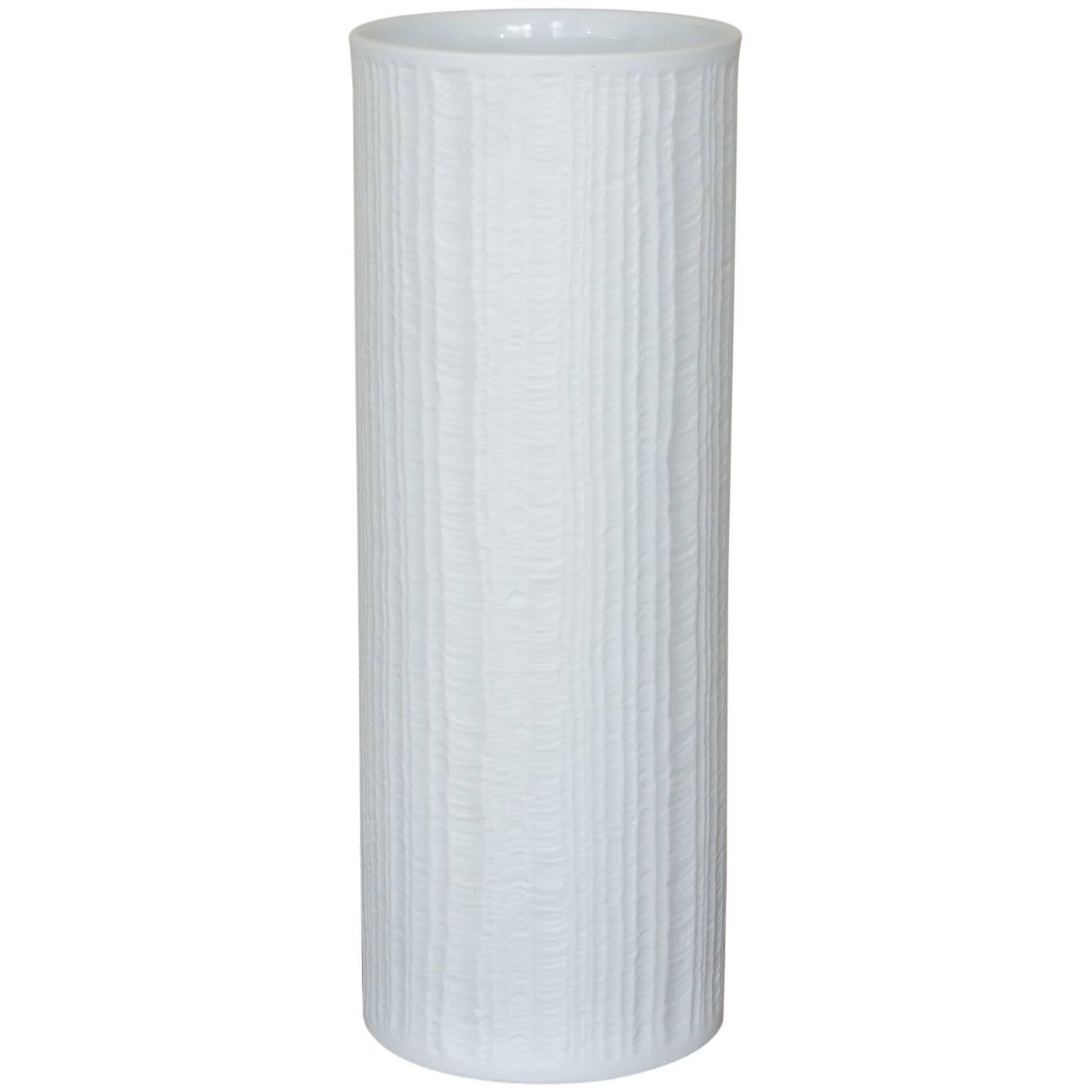 1960s Hutschenreuther Matte White Porcelain Vase