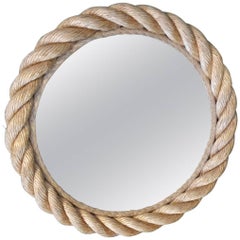 20th Century Round, French Mirror Made of Rope, 1960s