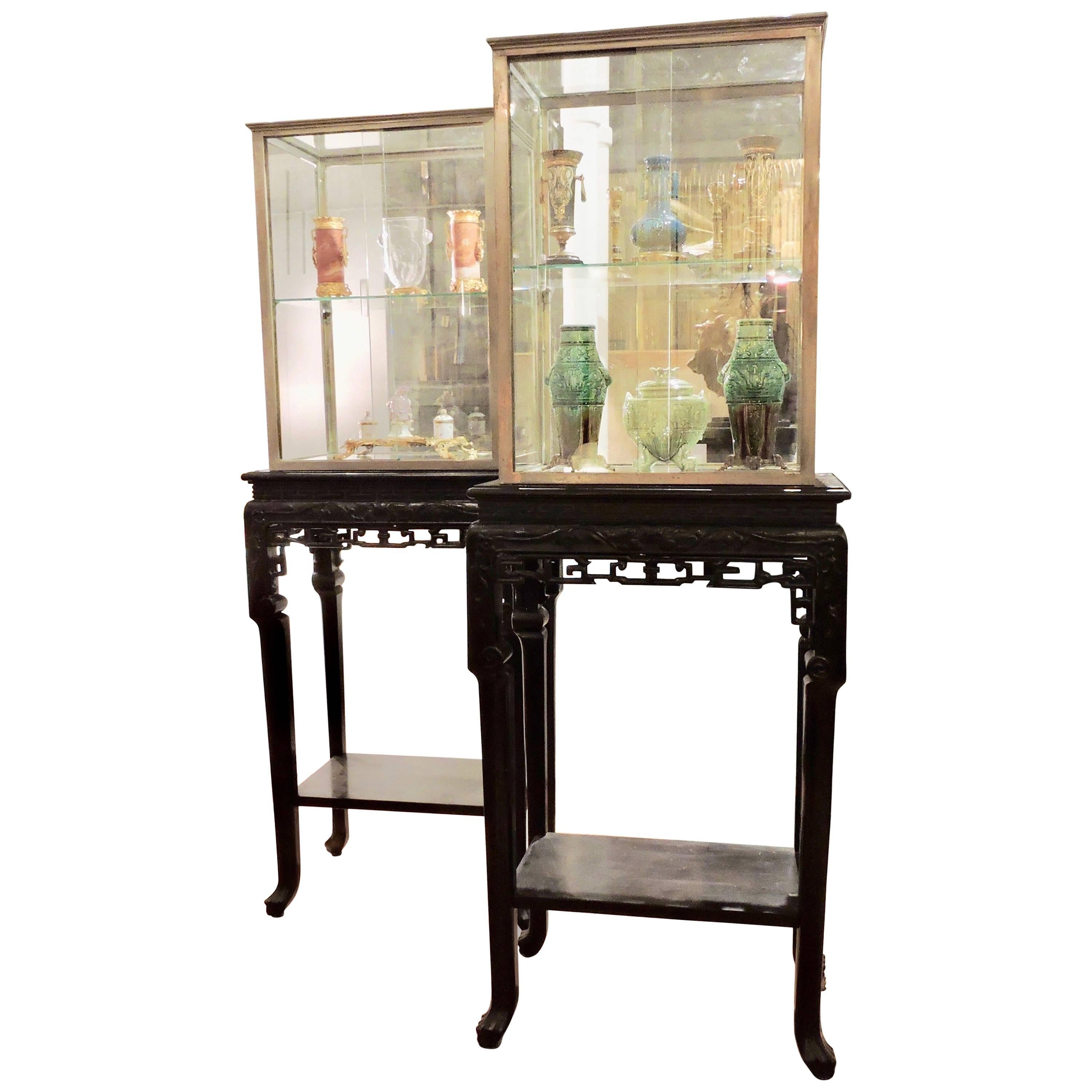 19th Century Japonisme Pair of Display Windows on Stand