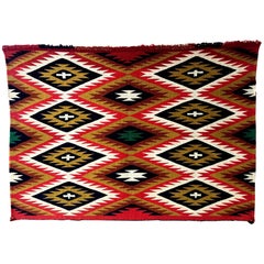 Antique Framed Navajo Germantown Weaving