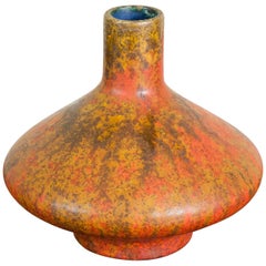 1970s German Otto Keramik Orange UFO Vase