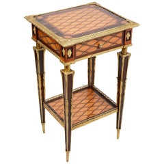 Parquetry Inlaid Side Table by Donald Ross, 19th Century