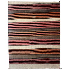 Old Navajo Banded Blanket Diyog Weaving