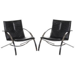 Paul Tuttle Arco Pair of Lounge Chairs for Strassle