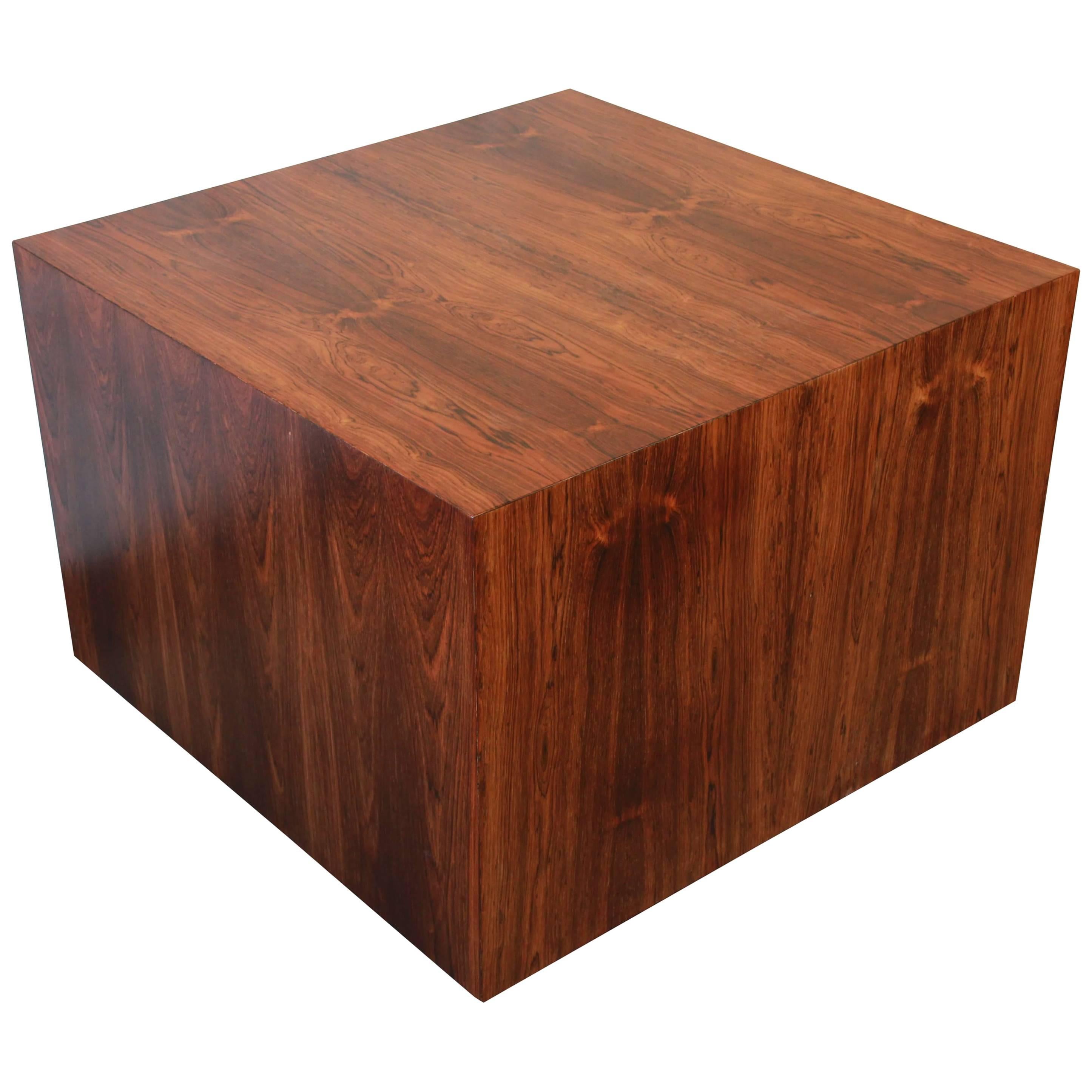 Milo Baughman for Thayer Coggin Rosewood Cube Coffee Table