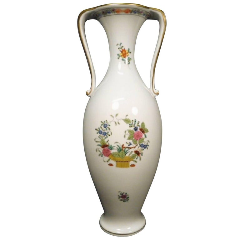 Herend Hungary Amphora Porcelain Vase HandPainted For Sale at 1stdibs