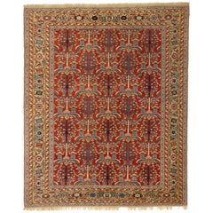 Vintage Turkish Oushak Rug with Modern Traditional Style and Tree of Life Design