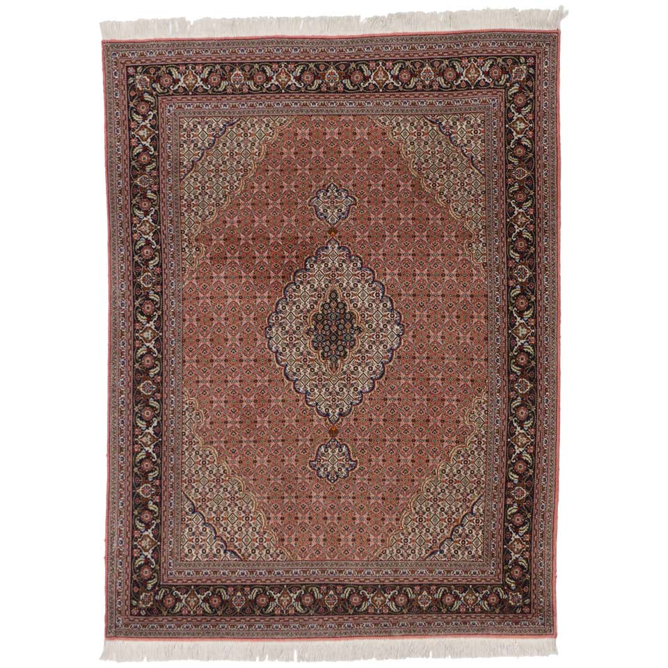 Persian Hand Knotted Medallion Fish Design 'Mahi' Tabriz Rug, circa ...